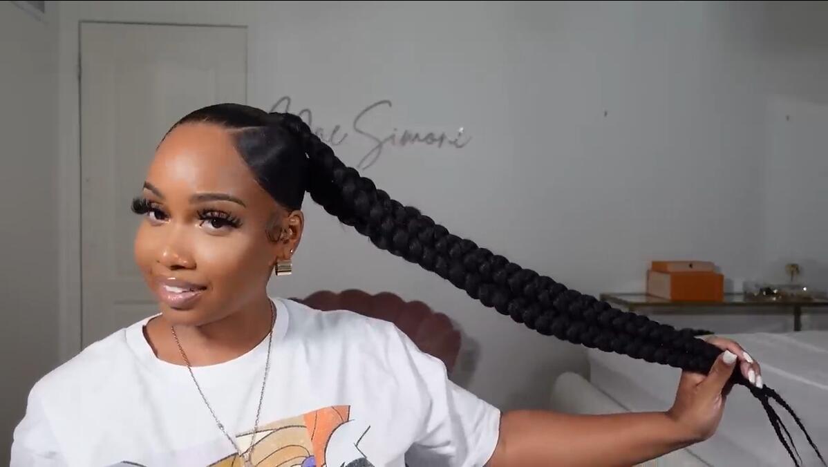 How to do a ponytail with 3 braids in hot summer?