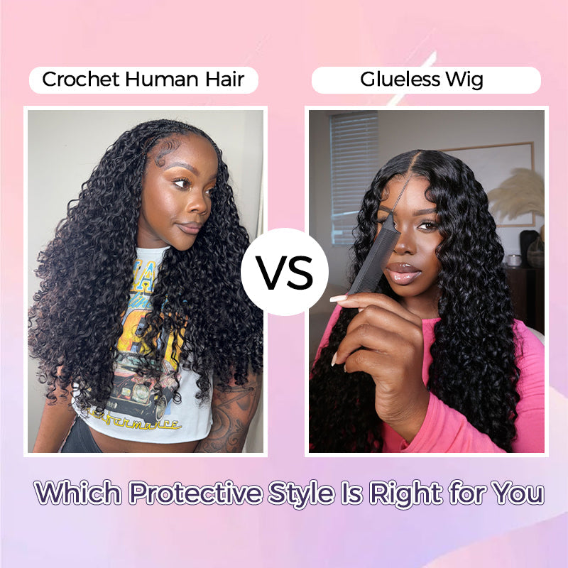 Crochet Human Hair vs. Glueless Wig: Which Protective Style Is Right for You?