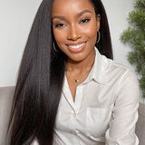 Wavymy Pre-Cut Kinky Straight Wear Go Glueless Wigs 6x4 HD Lace Closure Wigs 180% Density