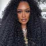 Wavymy Upgrade 3 In 1 Half Wigs Water Wave No Lace No Glue Human Hair For Women 180% Density