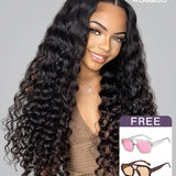 Wavymy Pre-Bleached HD Lace Wear & Go Pre-Cut Wigs Dome Cap Glueless Water Wave 7x5 Lace Closure Wig 180% Density