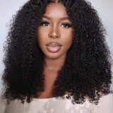 Wavymy Afro Curly 4x6 HD Lace Closure Wig Pre-bleached Wear & Go Glueless Wigs Dome Cap 180% Density