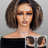 $199 For Any 2 | Ocean Wave HD Lace Wear Go Glueless 4x6 Lace Wig 180% Density + Wear Go Glueless Honey Blonde Highlight Kinky Curly 4x6 Wig 200% Density