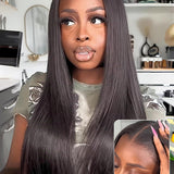 Wavymy 9x6 Skin Lace M-Cap Wear Go Glueless Straight Pre-bleached HD Lace Wigs 180% Density