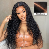 Wavymy Pre-bleached HD Lace Wear & Go Wigs Dome Cap Glueless Water Wave 4x6 Lace Closure Wig 180% Density