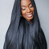 Wavymy Upgrade Kinky Straight No Leave Out V Part Wig Human Hair Wear Go Glueless V Part Wig For Women 180% Density