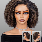 $199 For Any 2 | Wear Go Casual Blonde Highlights Water Wave 4x6 Lace Wigs + Wear Go Glueless Honey Blonde Highlight Kinky Curly 4x6 Pre-bleached Wigs