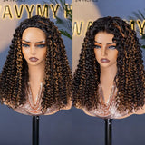 highlight water wave half wig 24 inch finished natural look