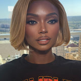 Wavymy 33# Color & 27# Color Blowout Layered Wave Bob Wigs M-Cap 9x6 Pre-Cut Lace Wear Go Glueless Wigs