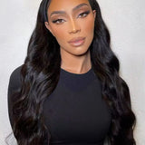 Wavymy Body Wave Headband Wig 100% Virgin Human Hair Half Wig Natural Hairline No Glue Wigs