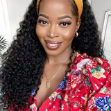 Wavymy Deep Wave Headband Wig 180% Glueless Wigs 100% Virgin Human Hair