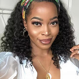 Wavymy Deep Wave Headband Wig 180% Glueless Wigs 100% Virgin Human Hair