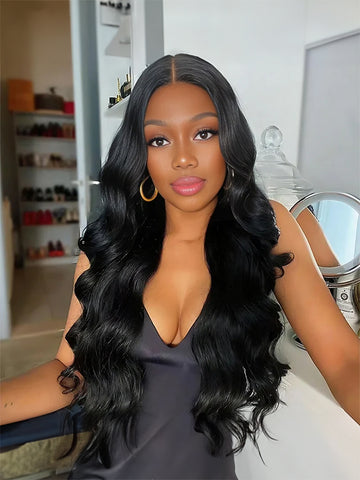 Wavymy Body Wave Wear & Go Wigs Dome Cap Glueless 13x4 HD Lace Front W ...