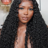 CLEARANCE SALE | Water Wave 13*4*1 Lace Part  Wigs Human Hair adjustable Perfectly fit belt Long Wig