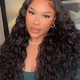 CLEARANCE SALE | Water Wave 13*4*1 Lace Part  Wigs Human Hair adjustable Perfectly fit belt Long Wig