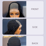 Wavymy Straight 4x4 Transparent Lace Closure Wig Human Hair Wig 180% Density