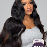 Wavymy Pre-bleached Body Wave Wear Go Glueless Wigs 4x6 Lace Closure Wig 180% Density Flash Sale