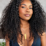 Wavymy 9x6 Skin Lace Kinky Curly M-Cap Wear & Go Pre-bleached Wig 180% Density