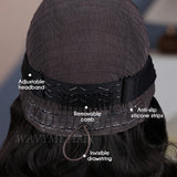 Wavymy Grey & Black Customized Color Body Wave Wear & Go 9x6 Glueless Lace Wigs Human Hair  250% Density