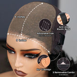 Wavymy Grey & Black Customized Color Body Wave Wear & Go 9x6 Glueless Lace Wigs Human Hair  250% Density