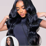 Buy 1 Get 1 | M-Cap 9x6 Lace Wear Go Body Wave Pre-bleached Wigs & Straight 13*4*1 Lace Part Wigs 180% Density