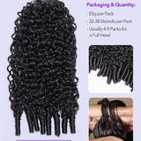 Wavymy Burmese Curly Feather Crochet Human Hair Boho Braids Time-Saving & Lightweight Hair Extension