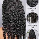 Wavymy Burmese Curly Drawstring Half Wigs Seamless Flip Over Wig Beginner Friendly No Lace No Glue Human Hair 180% Density