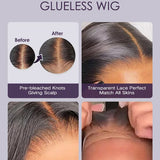 glueless bleached knots wig