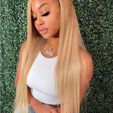 Wavymy #27 Colored Honey Blonde Water Wave Wear Go Wigs Glueless 7x5 Lace Closure Wig 180% Density