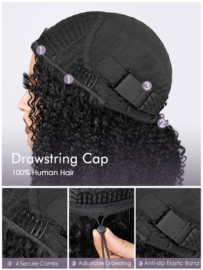 Drawstring Half Wig