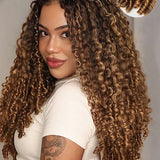 Wavymy Highlight Burmese Curly Half Wig Seamless Flip Over Wig Beginner Friendly No Lace No Glue Human Hair 180% Density