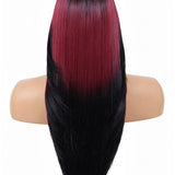 Wavymy Ombre Orange Layered Cut Straight Wear Go Glueless 7x5 Lace Wigs Pre-Pluck Human Hair Wigs