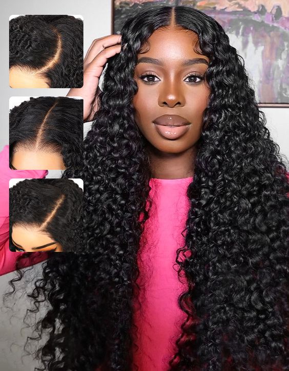 7x5 water wave glueless lace wigs 