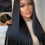 human hair pre everything straight drawstring wig