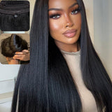 human hair pre everything straight drawstring wig