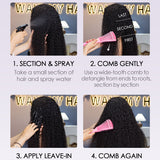 Wavymy Kinky Curly 4x4 Lace Closure Human Hair Wig 150% Density 16 Inches