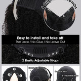 Wavymy Water Wave Thin Part Wigs Upgrade V Part Wig Blend with Your Own Hairline V Part Human Hair Wigs No Glue No Leave Out