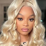 Wavymy Blonde 613 Lace Wigs Body Wave 13x4 Lace Front Wigs Pre Plucked Frontal Wigs