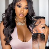 Wavymy 13X4 HD Lace Frontal Wigs With Baby Hair Pre Plucked Body Wave Wig