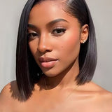 Wavymy Hd Lace Wear Go Wigs Dome Cap Glueless Straight 4x6 Lace Closure Wigs 180 Denisity