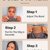 Wavymy HD Lace Wear Go Wigs Dome Cap Glueless Straight  4x6 Lace Closure Wigs 180% Density