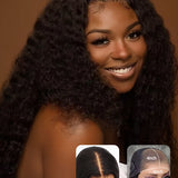 Wavymy Pre-bleached Glueless Kinky Curly 4x6 Lace Closure Wig HD Lace Wear & Go Wigs Dome Cap 180% Density
