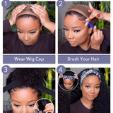Wavymy Deep Wave Headband Wig 180% Glueless Wigs 100% Virgin Human Hair