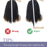 Wavymy Kinkly Curly Bob Headband Wigs 3/4 Half Glueless Wig For Women Headband Random Color Short Wig