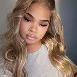 Wavymy Wear Go Glueless Wig Ash Blonde Honey Highlight Body Wave  Pre Cut 4x6 Lace Wig Preplucked with Natural Hairline