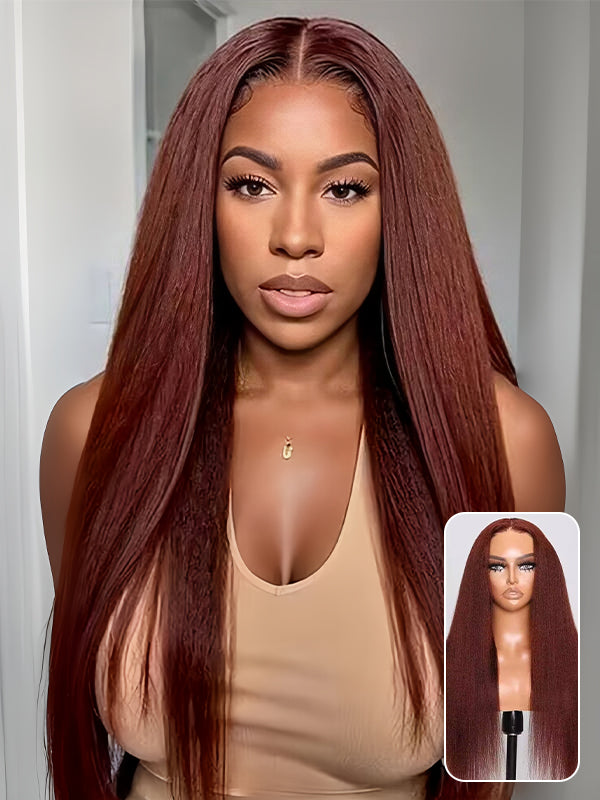 Natural-Looking Kinky Straight Wig 1