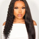 Wavymy 2-in-1 Straight to Curly Wear Go Glueless 7x5 Lace Wig 180% Density Human Hair Wig
