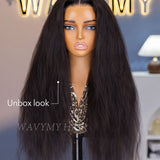 Wavymy 2-in-1 Straight to Curly Wear Go Glueless 7x5 Lace Wig 180% Density Human Hair Wig