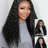 Wavymy 2-in-1 Straight to Curly Wear Go Glueless 7x5 Lace Wig 180% Density Human Hair Wig
