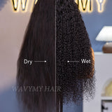 Wavymy 2-in-1 Straight to Curly Wear Go Glueless 7x5 Lace Wig 180% Density Human Hair Wig